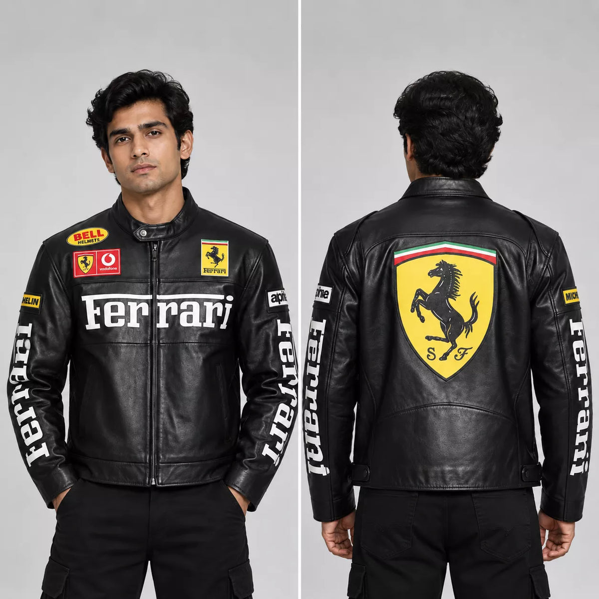 Black Ferrari Leather Jacket