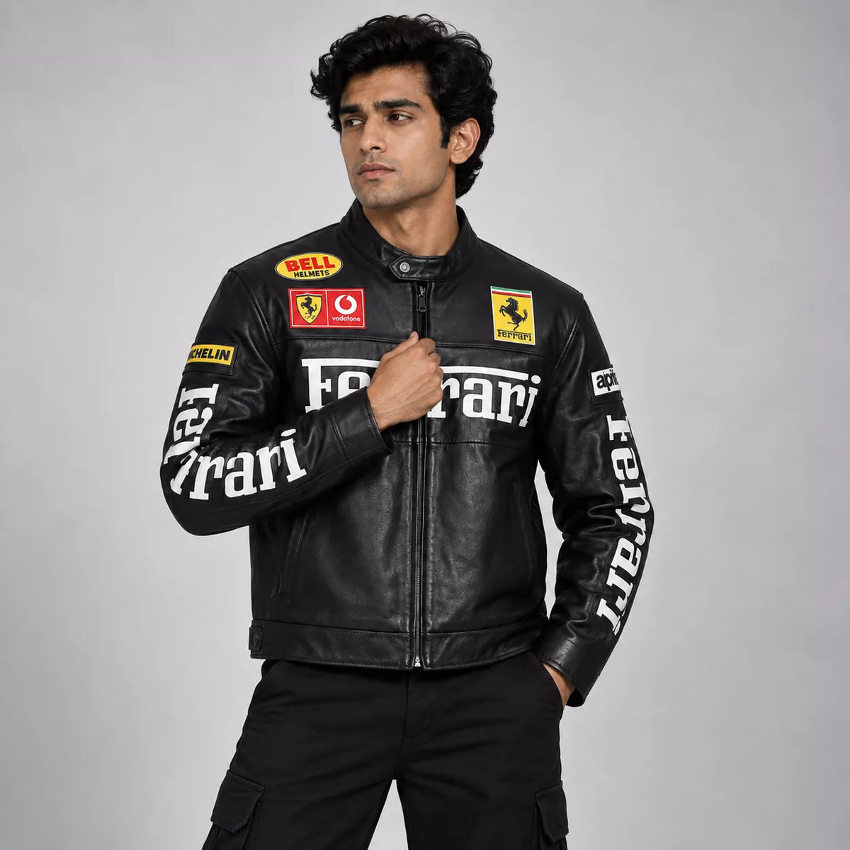Black Ferrari Leather Jacket