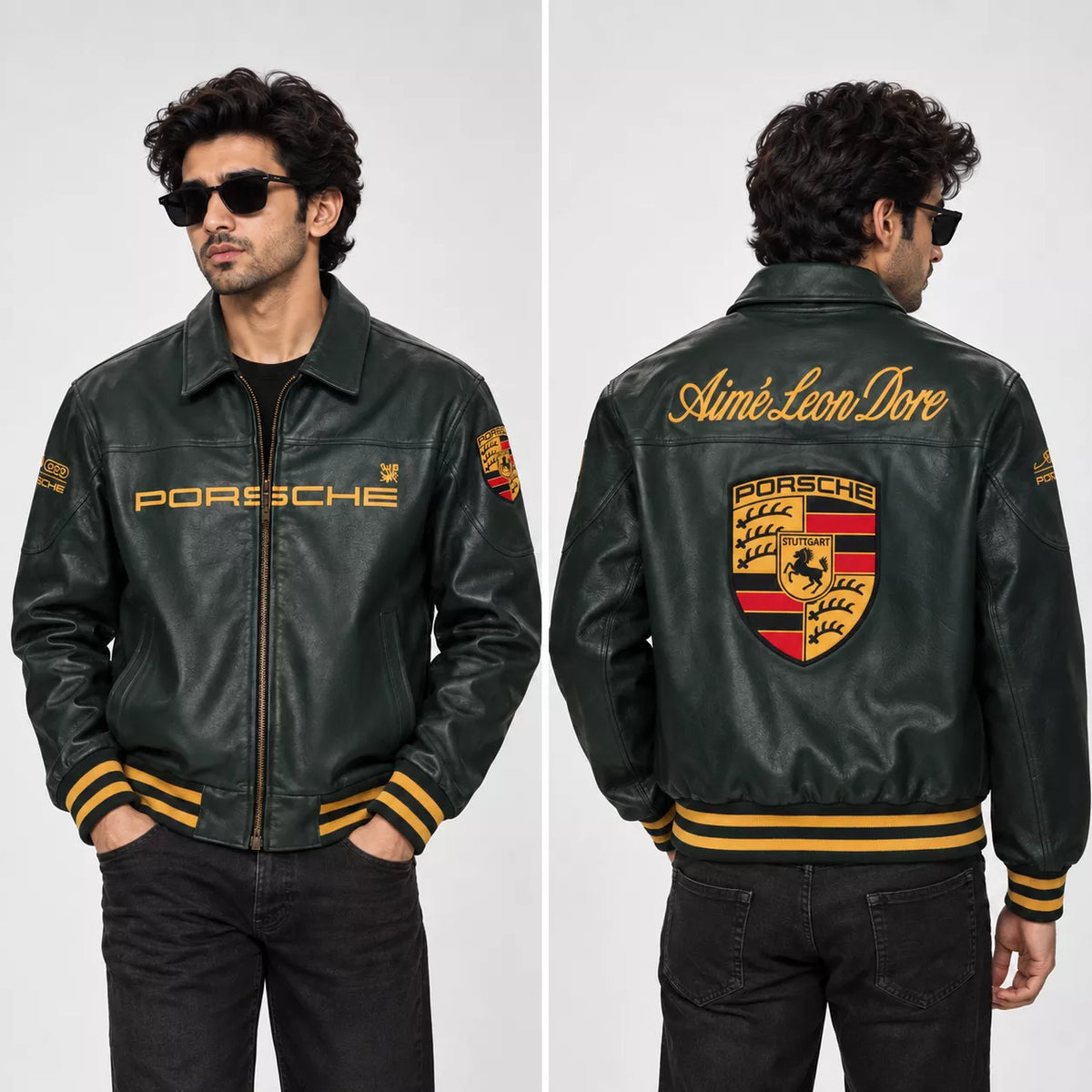 Porsche Green Leather Jacket
