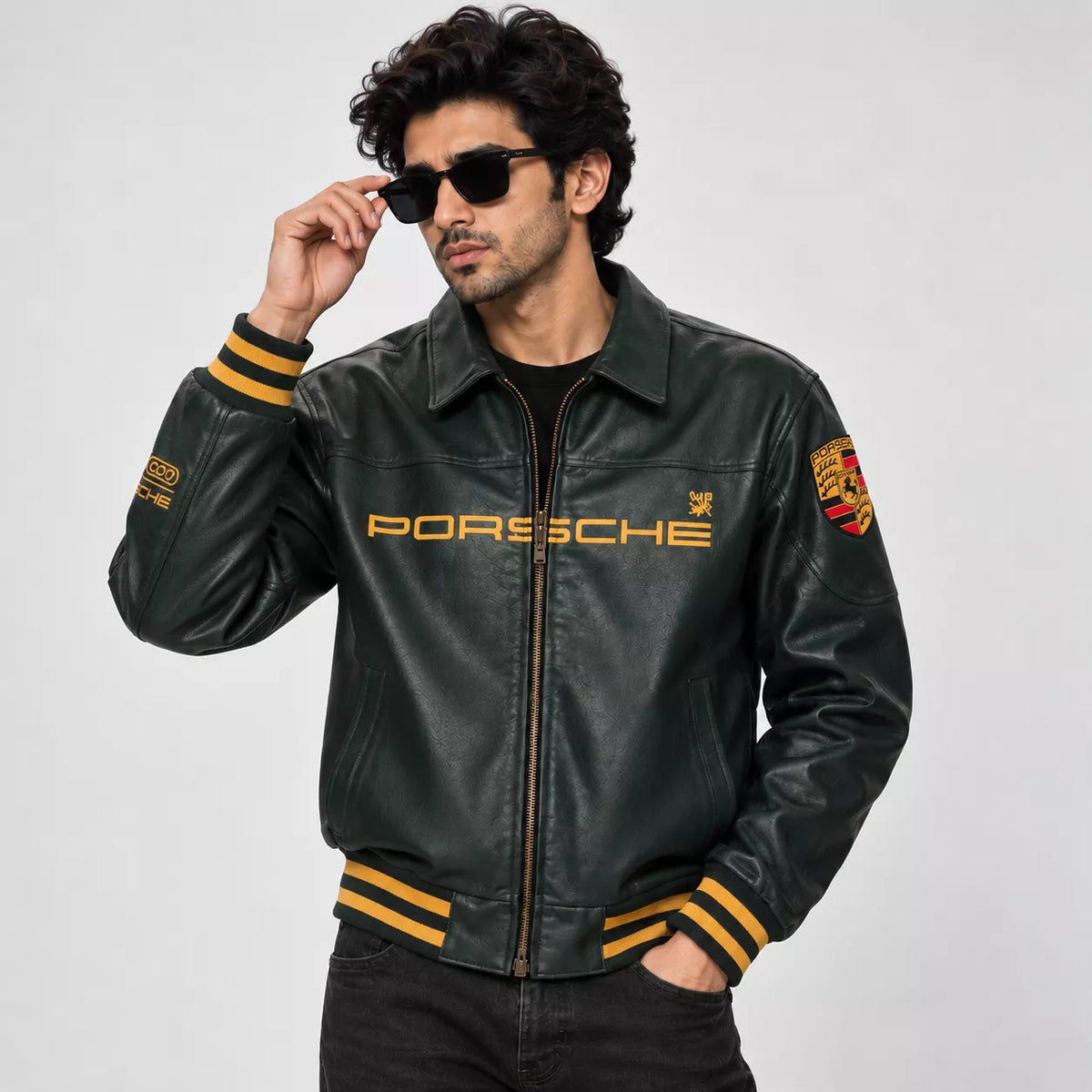 Porsche Green Leather Jacket