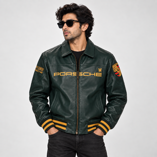 Porsche Green Leather Jacket