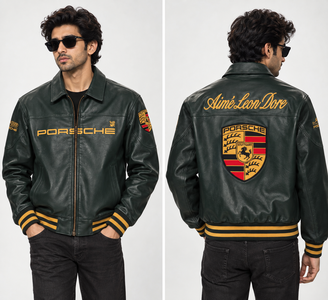 Porsche Green Leather Jacket