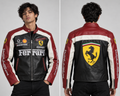 Red & Black Ferrari Leather Jacket