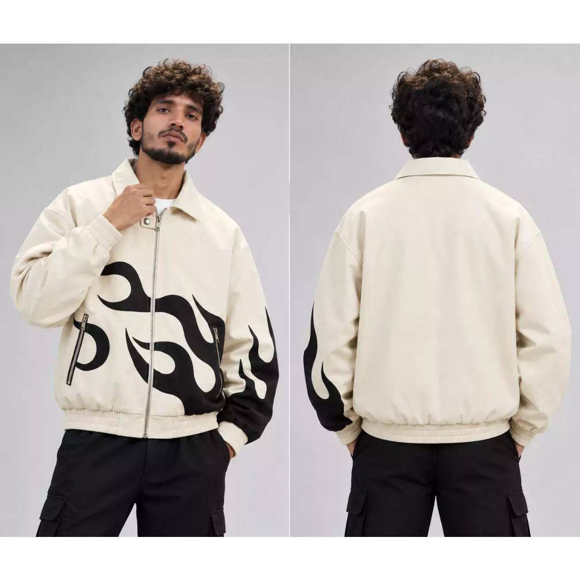 White Flame Zipper