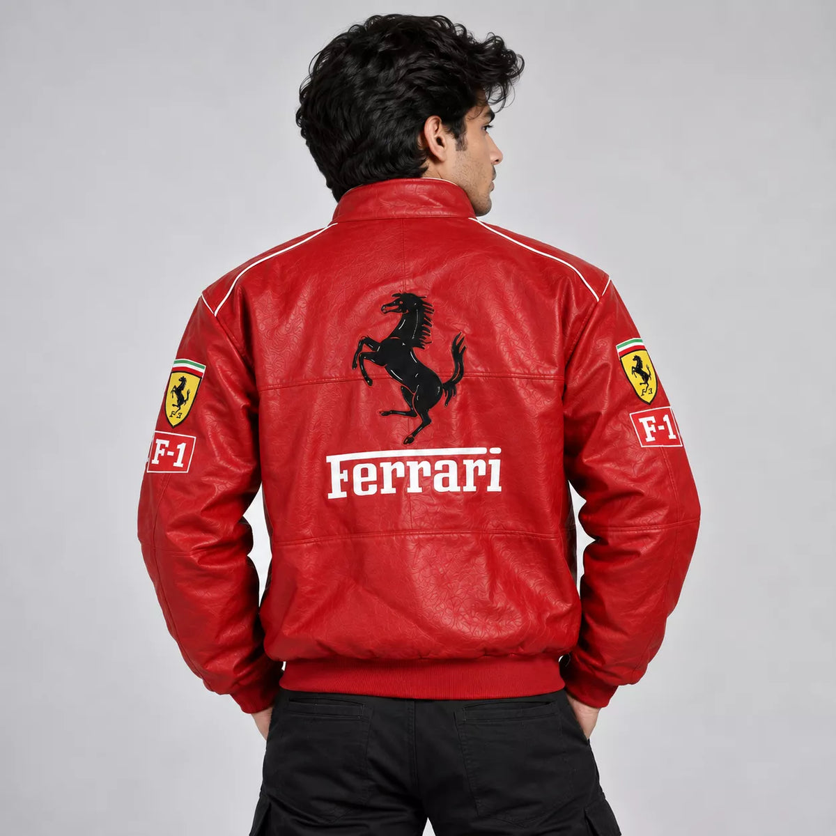 Red Ferrari Leather Jacket