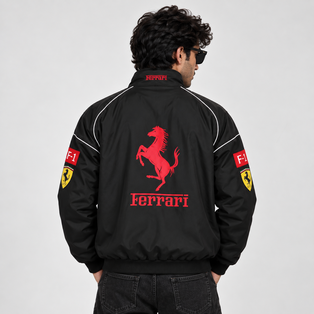 FERRARI Black embroidery jacket