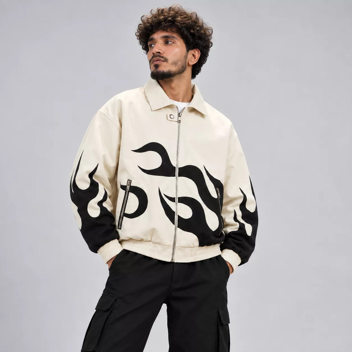 White Flame Zipper