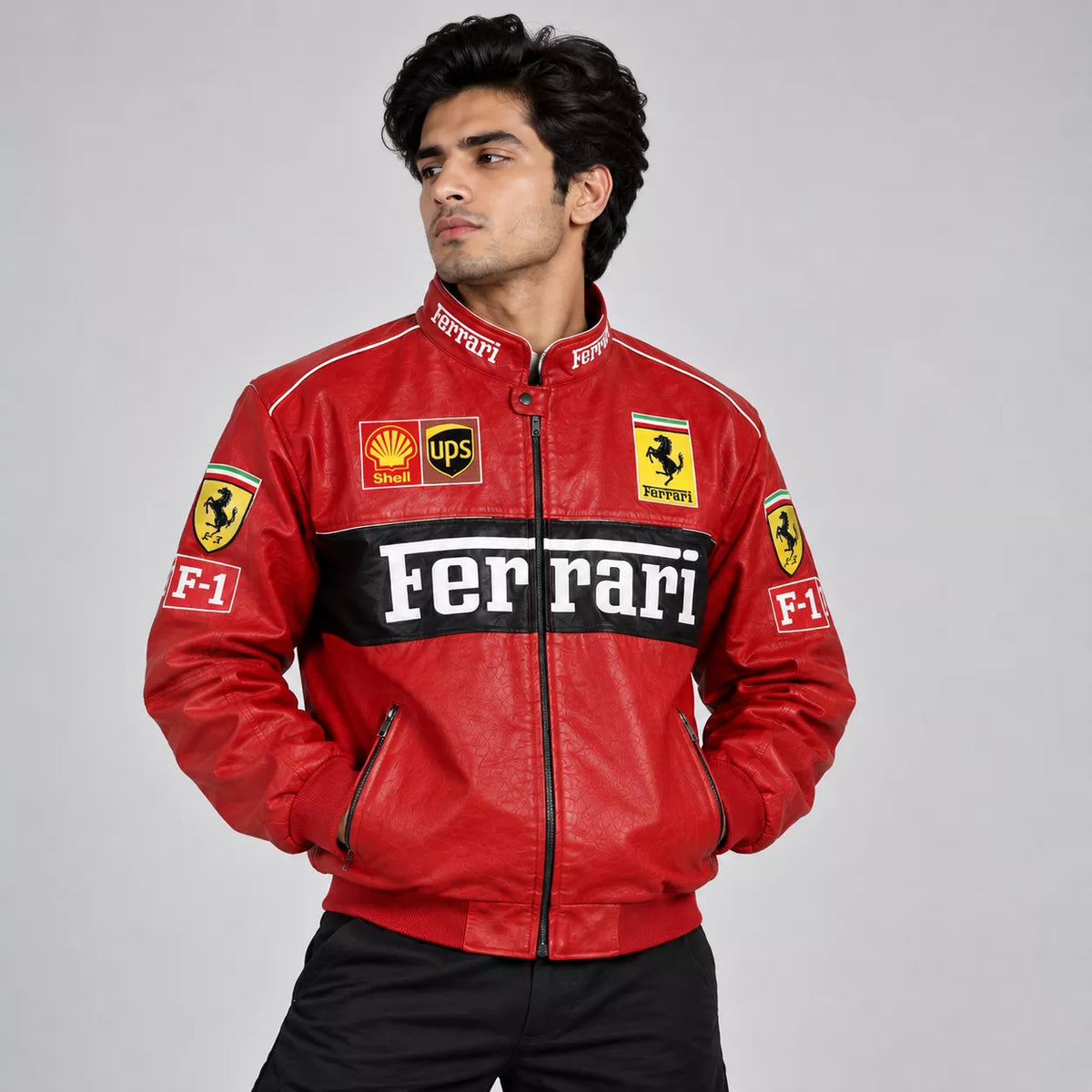 Red Ferrari Leather Jacket