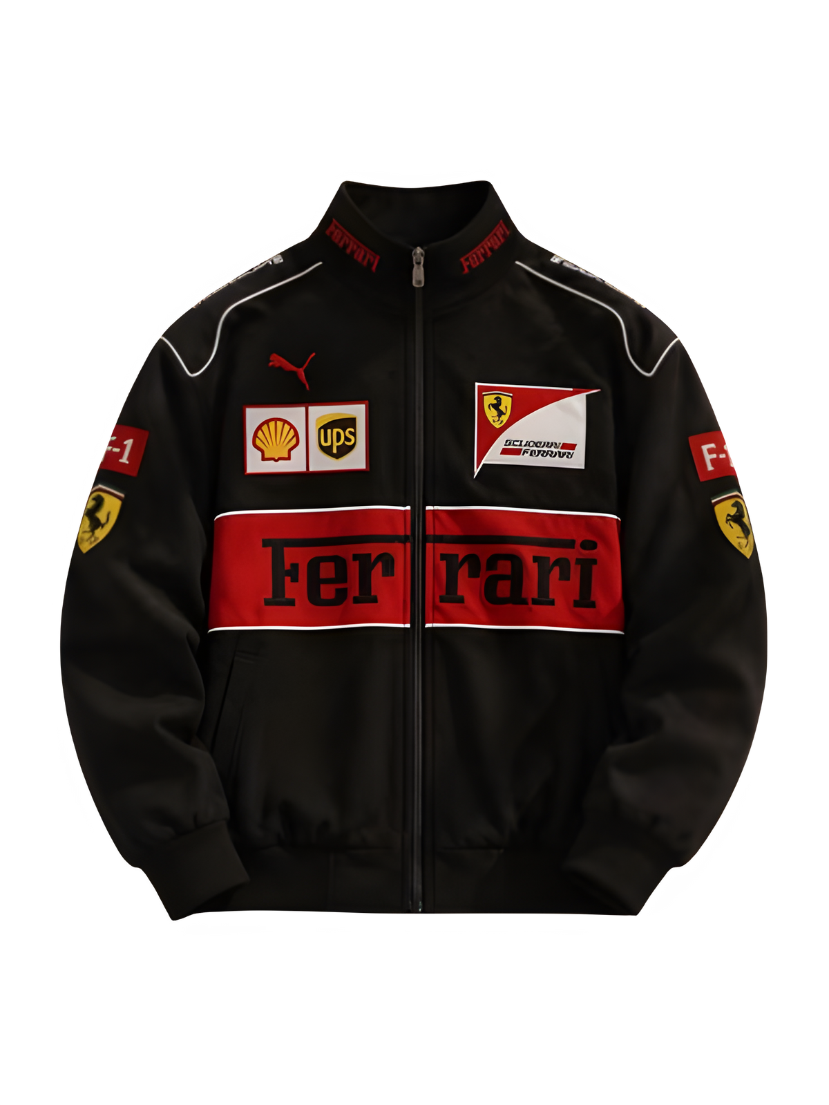 FERRARI Black embroidery jacket