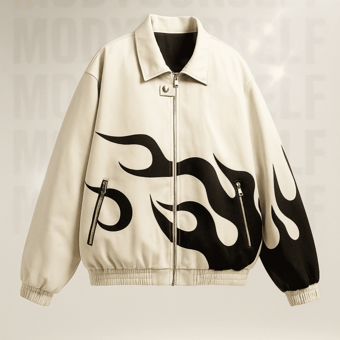 White Flame Zipper