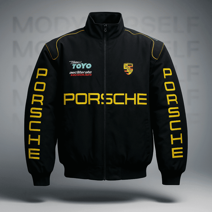 ModYourself 911 Legacy Porsche Jacket premium oversized parachute motorsport jacket.