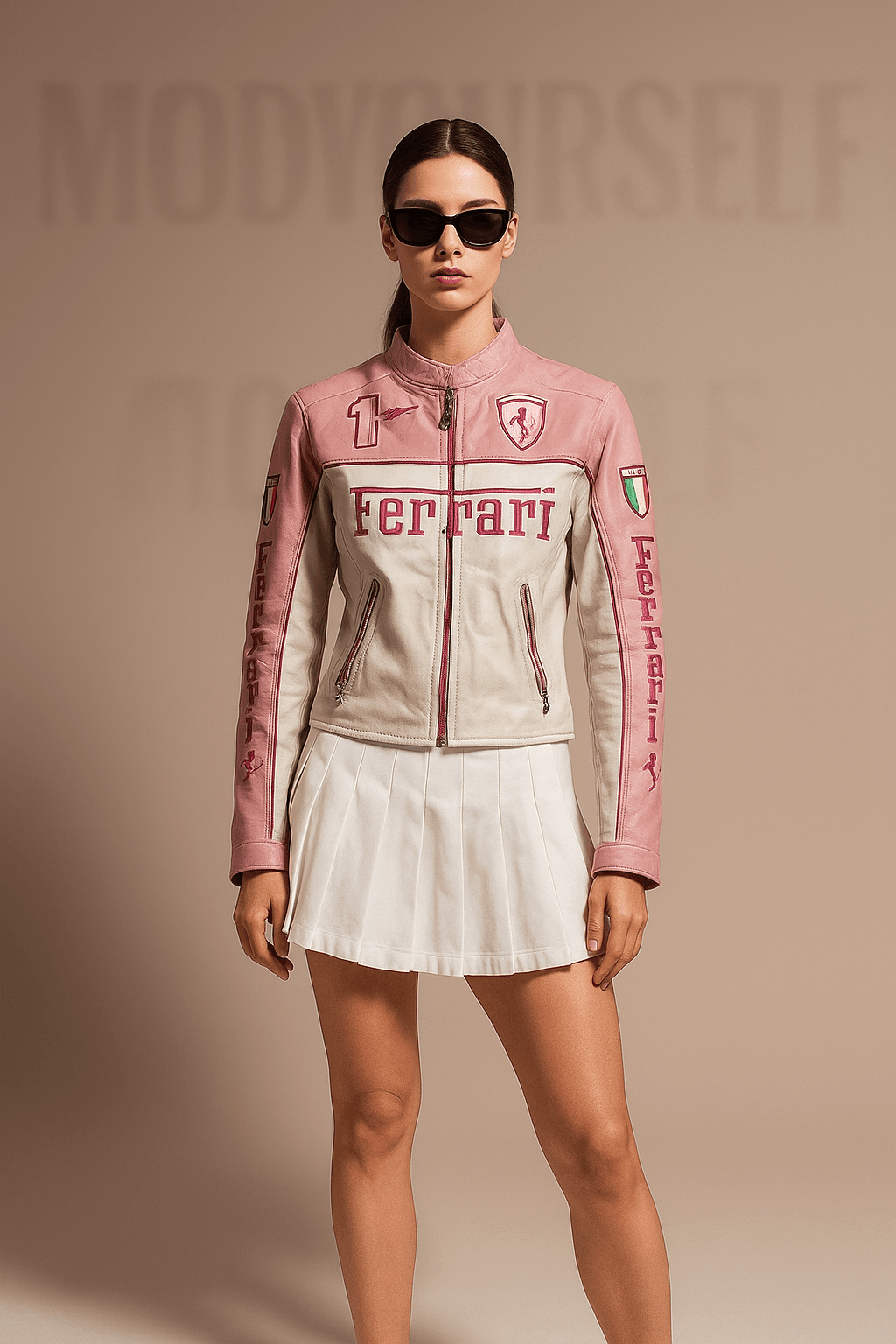 Ferrari Pink & White Rose2