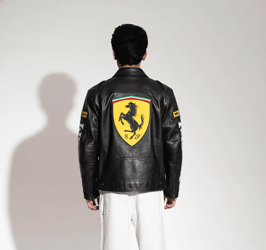 Black Ferrari Phantom Leather Jacket F-1 Phantom Edition | ModYourself