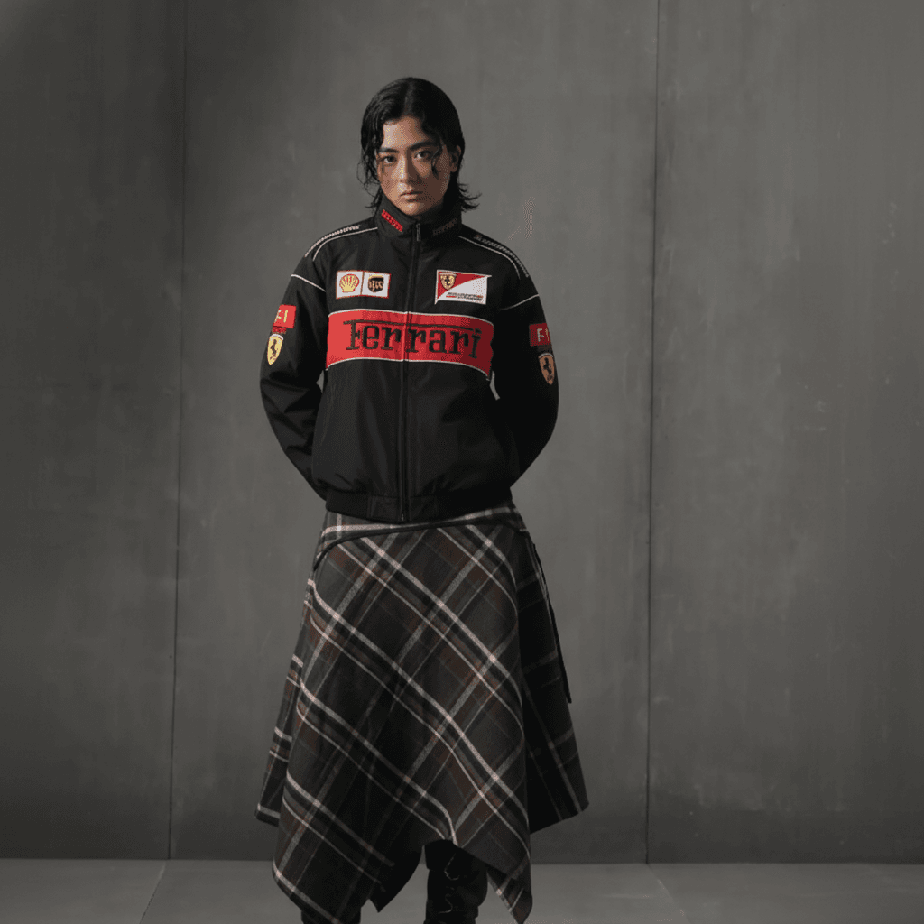 Black Ferrari Phantom Parachute Jacket (F-1 Edition)