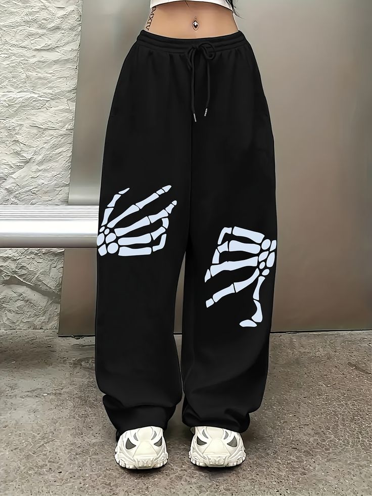 skeleton sweatpants - Google Search Model wearing ModYourself Straight Fit Anti Ordinary Tracks with stacked luxury streetwear silhouette and minimalist detailing.